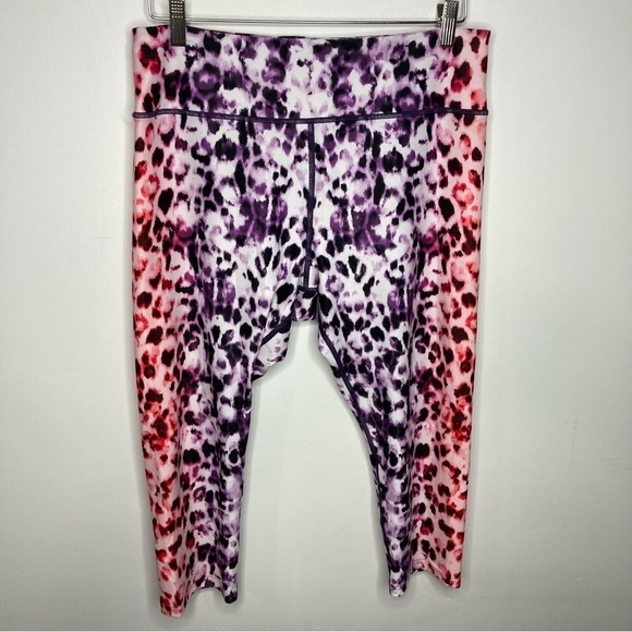 Fila capri leggings multi colored animal Print size XL - Picture 1 of 5